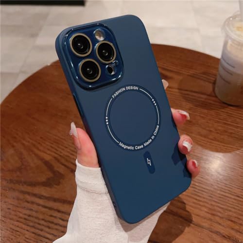 Coque iPhone 13 Pro bleu marine mate en polycarbonate de luxe