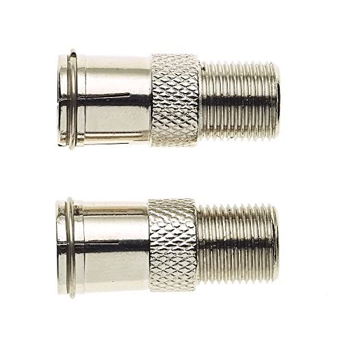 Keple F Type Socket To TV Coaxial Socket, Nickel Plated Zinc Body, Female Plug Jack Adapter Barrel - Image 4