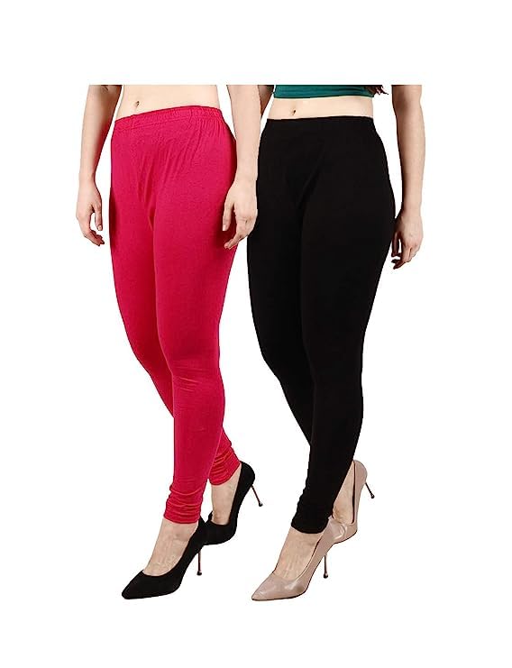 NE Collection Cotton Lagging for girls & women Black & Pink 2XL Pack of 2-picture-35
