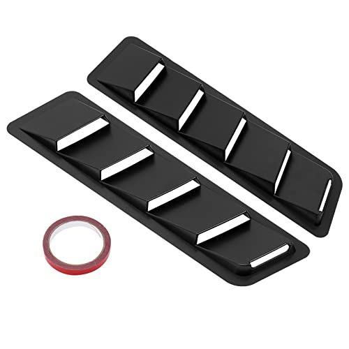 Autobaba Universal Car Hood Vent Kit Bonnet Louver Scoop Cover Air Flow Cooling Intake Compatible With Ford Honda Car Exterior Decorative Parts 2Pcs #TOP8