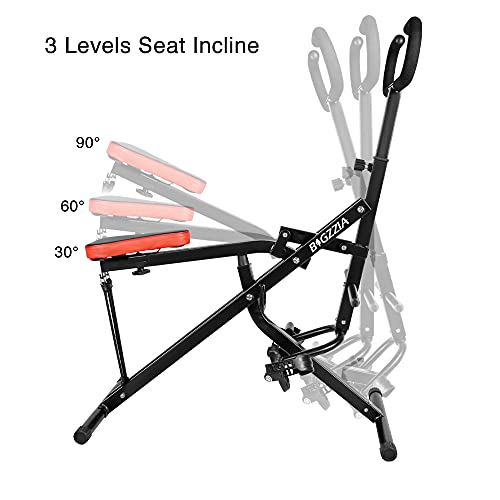 Bigzzia Abdominal Workout Fitness Exercise Training Equipment Row N Ride Machine with Adjustable Seat for Squat Glutes Home Gym