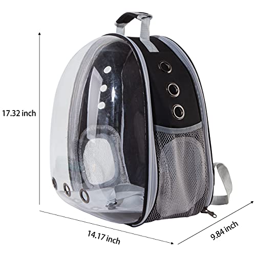 Xzking Cat Backpack Carrier Bubble Bag, Transparent Space Capsule Pet Carrier Dog Hiking Backpack, Small Dog Backpack Carrier For Cats Puppies Airline Approved Travel Carrier Outdoor Use Black #TOP1