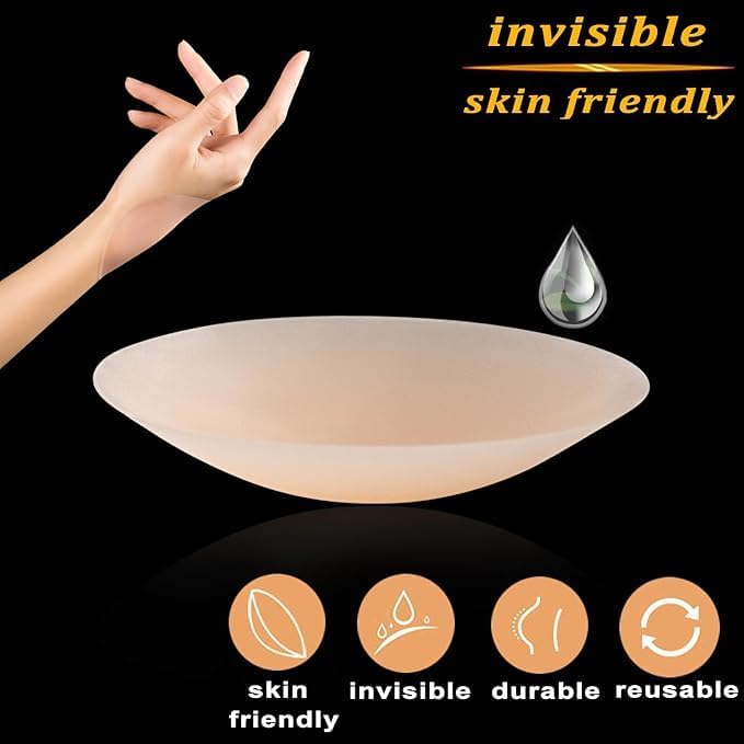 Nipple Covers -Seamless and Sheer Adhesive Silicone Nipple Pasties for Women Reusable, Sticky Breast Petals - Image 9