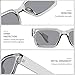 YDAOWKN Square Frame Sunglasses for Women Men Trendy Chunky Rectangle Sun Glasses Black Shades UV400 Protection