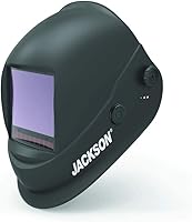 Jackson Safety Translight 555+ Premium Auto Darkening Welding Helmet - Large 3.86x3.23 View, 1/25,000 Sec Switch, 1/1/1/1 Clarity