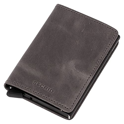 Secrid Geldbörse Slimwallet Vintage Grau RFID geschützt für Unisex-Erwachsene