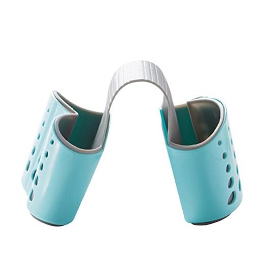 OUNONA Organizador de Fregadero Cocina Cesto Porta Esponja Jabonera (Azul Cielo)