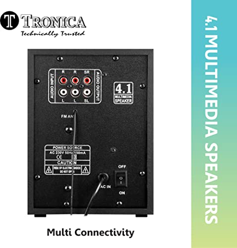 Tronica PS08 Premium Series 4.1 Digital 40W Bluetooth Home Theater System PenDrive FM Aux TV Compatible with All Function Remote 6 4159 F2bYcL