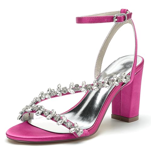 Sandales de mariage talon bloc escarpins été bout ouvert rose 36