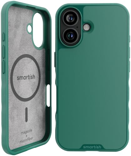 Smartish iPhone 16 Magnetic Case - Gripmunk Compatible with MagSafe [Lightweight + Protective] Slim & Thin Grip Cover with Microfiber Lining for Apple iPhone 16 - So Jaded