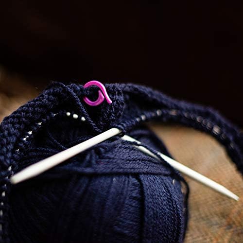 Korbond Pack of 20 Knitting Stitch Markers  Snag Free  Ideal for Beginner to Expert Knitters and Crocheters, Blue, 20
