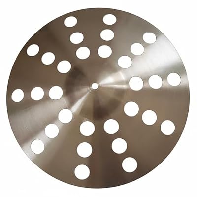 Baoblaze Percussion Instrument Drum Cymbal Crash Ride Bronze Alloy Modern Hole Structure High Durability Polished Surface Suitable for Band Practice Live Performance, 15.5 Inch 39.8 Cm