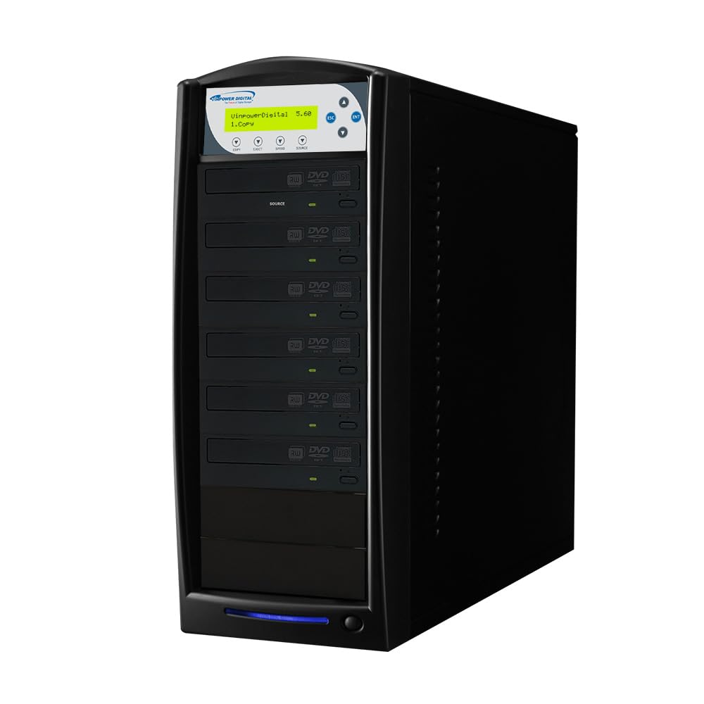 Vinpower SharkCopier 5 Target 24X CD DVD Duplicator Copier standalone Tower with 2 TB Hard Drive + USB 3.0