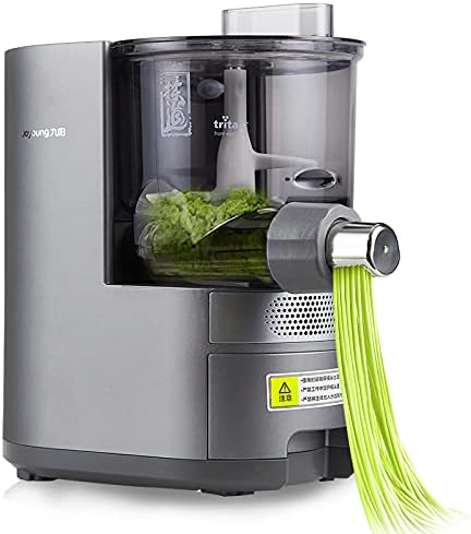 JOYOUNG M6-L20S Noodle Machine in gray, extruding green noodles