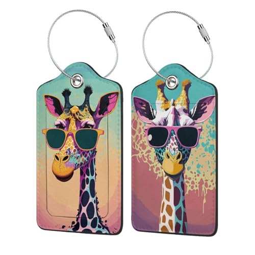 Tag For Suitcase, Cute Unique Leather Bag Tags Identifiers P