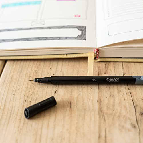Bic Intensity 0.4 mm Fine Point Writing Felt Tip Pens (Pack of 12) 12 Black - image 4