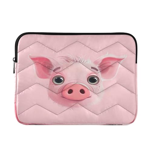 Funda para portátil 13-14 pulgadas impermeable con diseño de cerdito