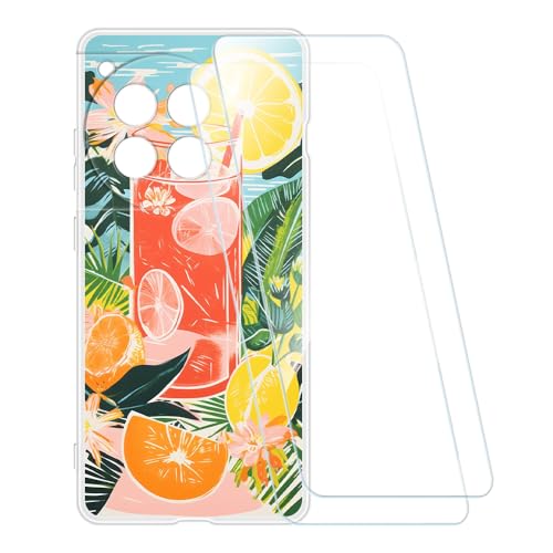 ESACMOT �v�����g�P�[�X + 2�������K���X�t�B���� Oneplus 12R 5G �Ƃ̌݊�������, �Ռ��z���\�t�g�J�o�[ HD�N���A (�T�}�[�^�C��)