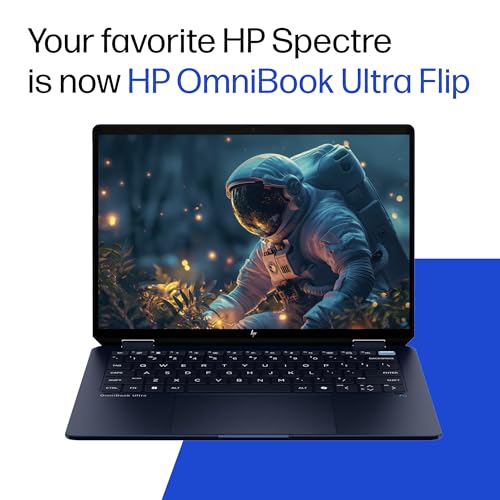 Image of HP Omnibook Ultra Flip (Previously Spectre), Intel Core Ultra 9 288V (32GB LPDDR5x, 1TB SSD), 3K, OLED, 120 Hz, 14'' /35.6cm, Win11, M365* Office24, Blue, 1.34kg, fh0368tu, 9MP Camera, Backlit Laptop
