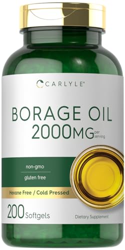 Carlyle Borage Oil Supplement | 2000mg | 200 Softgel Capsules