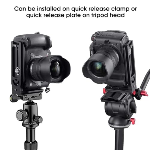 Image of GetZget Base Mount for DSLR Camera - L-Shaped Vertical & Horizontal Quick Release Plate, Compatible with DJI Ronin RS 4, RS 3, RS 2, RSC Gimbal, Sony & Canon Cameras & Tripod Accessories