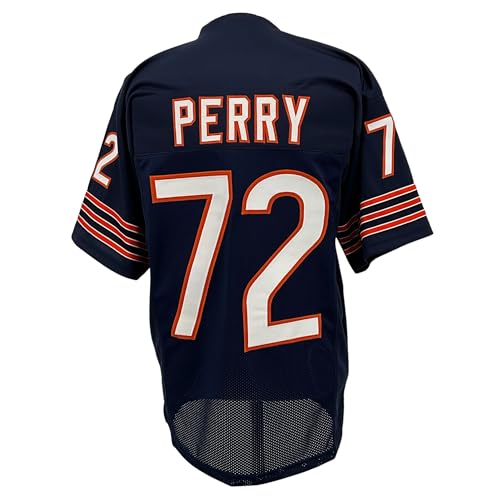 William Perry Jersey Blue Chicago | Unisex Adult Sizes S-5XL Unsigned Custom Sewn Stitched | Runs Big Please use Size Chart Shown in Images