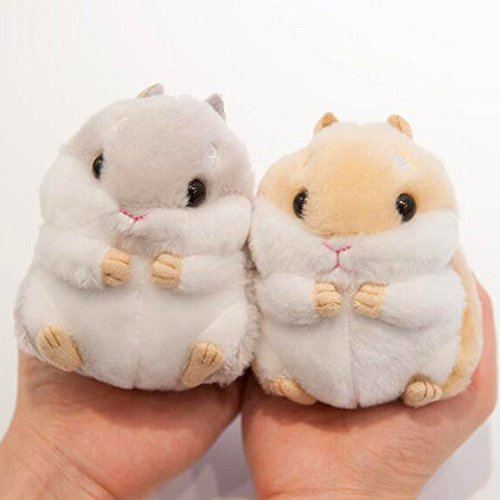 Hamster Cute Plush Stuffed Animal Keychain Charms Mini Plush Toy Purse Bag Handbag Pendant(Grey) #TOP5