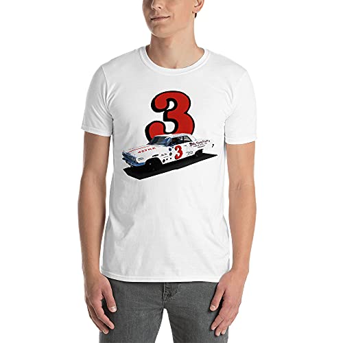 Junior Johnson #3 Vintage Stock Car Racing Short-Sleeve T-Shirt White