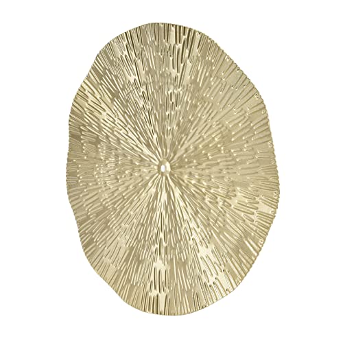 Yctze Décoration Murale Ronde de élégant | Matériel de Fer | Décoration Murale en Métal avec Cercle Irrégulier doré de 24,5 Cm | Texture Délicate |...