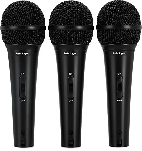 Behringer XM1800S Dynamic Vocal & Instrument Microphone (3-pack) (2-pack) Bundle