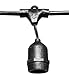 Deneve Outdoor String Lights (48ft) Bulbs Not Included - Heavy Duty Garden Hanging Market Patio Cafe Pergola Rope String Backyard Lights Pro Weatherproof Commercial Quality Lights 48 Feet Long