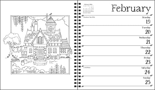 Johanna Basford 12-Month 2024 Coloring Weekly Planner Calendar: A Special Collection of Whimsical Il