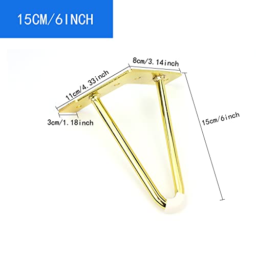 MEETOZ Forcina per mobili, 4 gambe in metallo