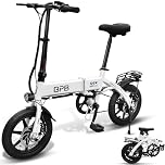 BPB Electric Bike. 14" Folding E Bike UK Legal 250W Motor 36V-8Ah Removable Battery Up to 50KM Range 2 Riding Modes. City Commute Electric Bikes Smart LCD Dual Disc Brakes. Urban eBike Adults/Youths