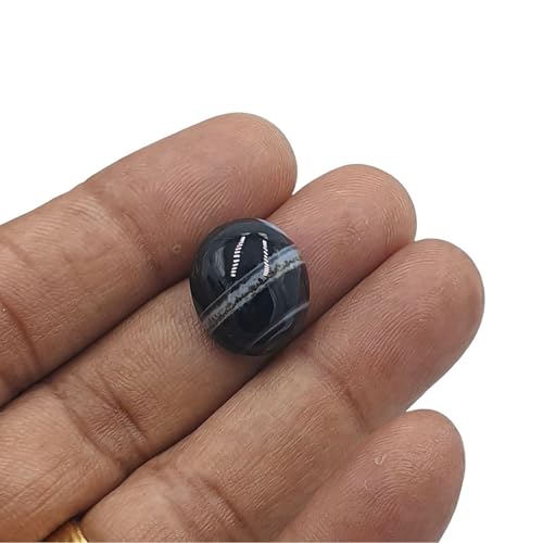 Pierre Sulemani Hakik rare de 17,25 Ratti, véritable agate ovale de qualité supérieure