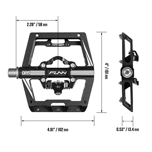 Funn Mamba Pedales Automáticos MTB, Una Cara, Calas SPD (Verde) | cuerpo aleación 6061 CNC, eje CrMo 9/16, rodamiento sellado con casquillo DU, para BMX y gravel
