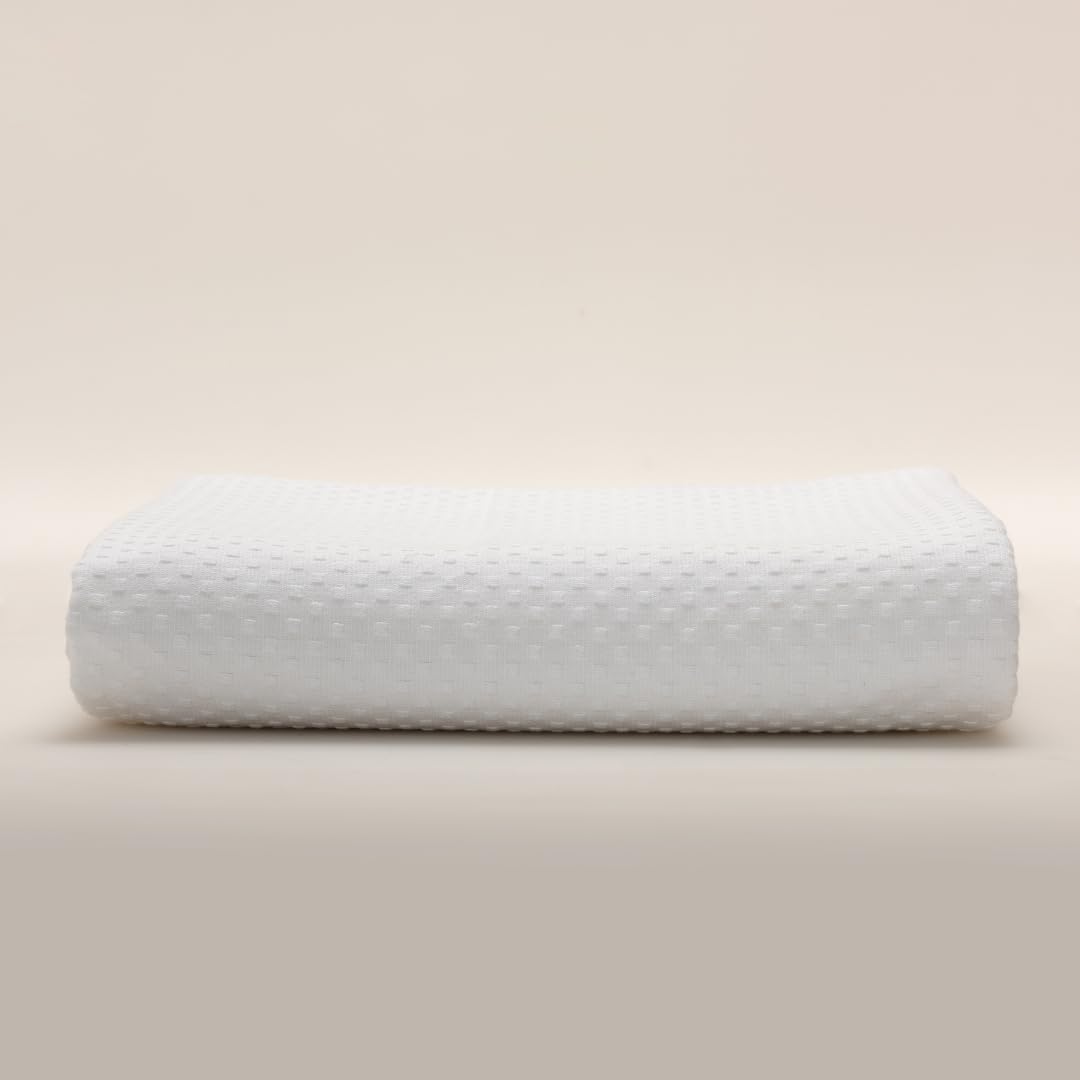 Colcha Blanco con Puntos Alexia 100% Algodón - Colchas 240x270 cm para Cama 150x200 cm - Suavidad y Elegancia para el Hogar