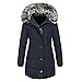 Veste Chaude d'hiver pour Femmes Manteau Femme Hiver éPaissir Veste Parka Militaire Polaire Chaude en Peluche Blousons en Coton à Capuche avec Fermeture à Glissière et Bouton Doudoune