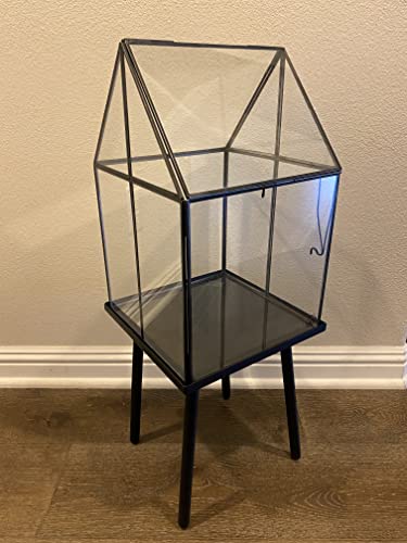 Urban Born - House Shaped Mega-Terrarium On Metal Stand - Large (Large, Black Steel) #TOP4