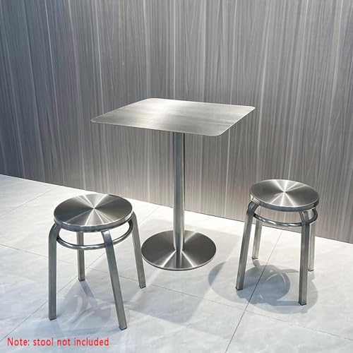 Mesa de bar elegante con base de metal premium y acabado inoxidable 3