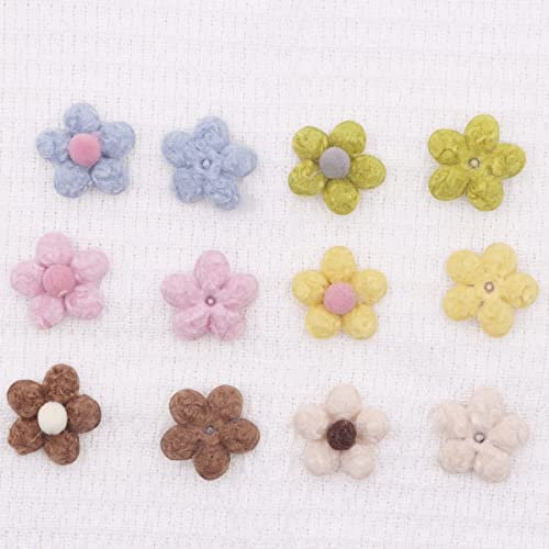 Petunny Felt Daisy Flowers - 20Pcs Felt Flowers Fabric Flower Embellishments For Crafts Wedding Decor Diy Wreath Hairband Headband Gift Festive Home Decoration(Random Color) #TOP4
