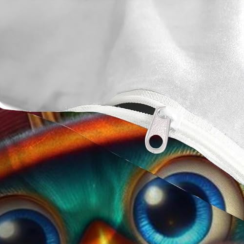 Housse de couette oiseau en microfibre douce et infroissable super king
