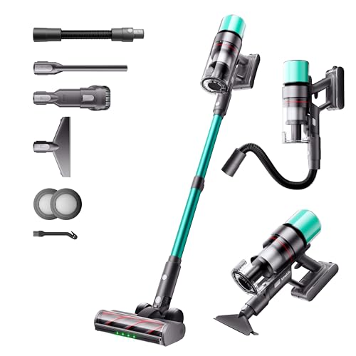 SmartAI V5 Pro Aspirapolvere senza Fili, 55Kpa/600W/80Mins Scopa Elettrica senza