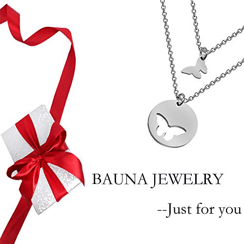 BAUNA Mother Daughter Gifts Mother and Daughter Necklace Set for 2 Butterfly Necklace Matching Jewelry for Mommy and Me4