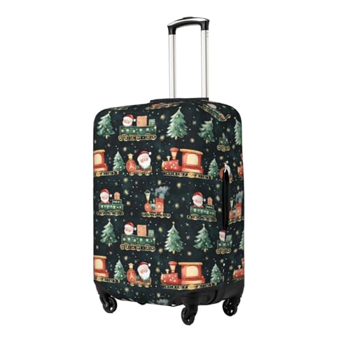 Christmas Train Luggage Cover Protector Elastic Washable Anti-Scratch Suitcase Covers With Zipper Closure For Luggage 18-32 Inch Large2