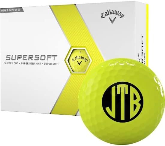 Callaway Golf 2023 Supersoft Yellow Monogram Golf Balls