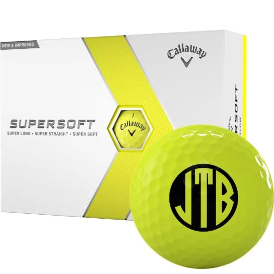 Callaway Golf 2023 Supersoft Yellow Monogram Golf Balls