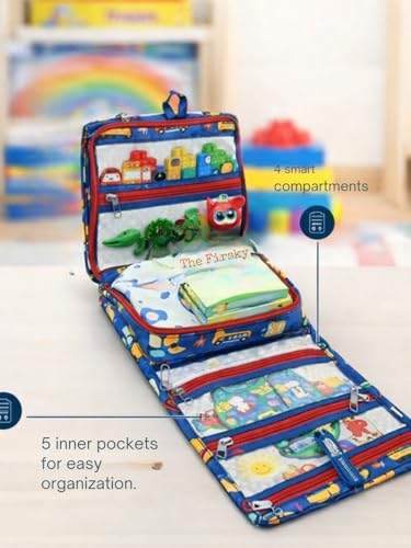 Image of Foldable Travel Kit | Multipurpose All-in-One Compact, Durable, Lightweight, Waterproof, Bag | Travel Friendly Pouch Ideal for Diaper, Medicines, Accessory & Toiletry (OuterSpace Print)