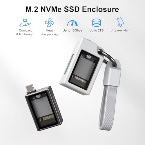 Enclosure M.2 NVMe SSD 2230 con Ventilador miniatura 2