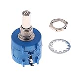 * Diámetro del eje: 6.35 mm 1Pcs 3590S Rotary 10 Turns Potenciómetro Multivuelta Resistor Ajustable - 5k